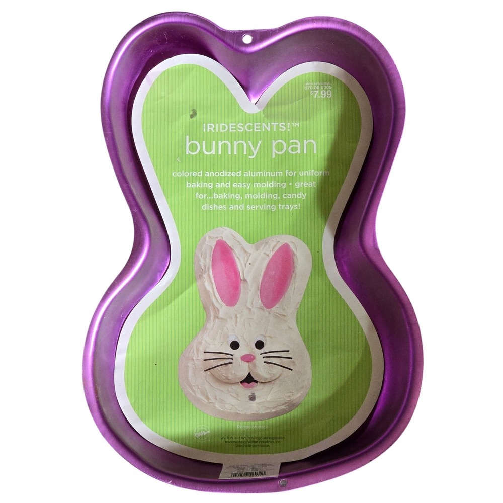 Wilton Purple Iridescents Bunny Pan Anodized Aluminum‎ Easter Rabbit Cake Mold